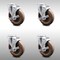 Service Caster 4 Inch SS High Temp Glass Filled Nylon Swivel Bolt Hole Caster Set with Brake SCC-SSBH20S514-GFNSHT-TLB-4 - alternate 1
